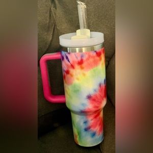 40oz tye-dye tumbler with lid
